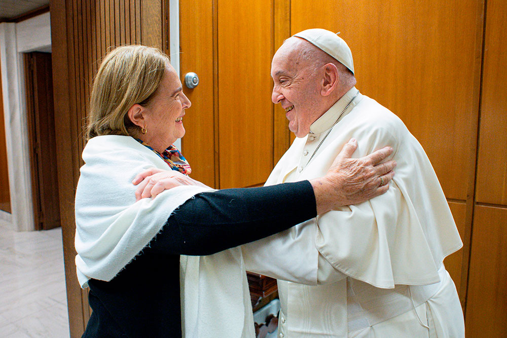 Inés Ordoñez fue recibida por el Papa Francisco en el Vaticano